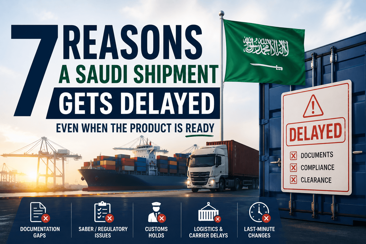 7 Reasons a Saudi Shipment Gets Delayed Even When the Product Is Ready